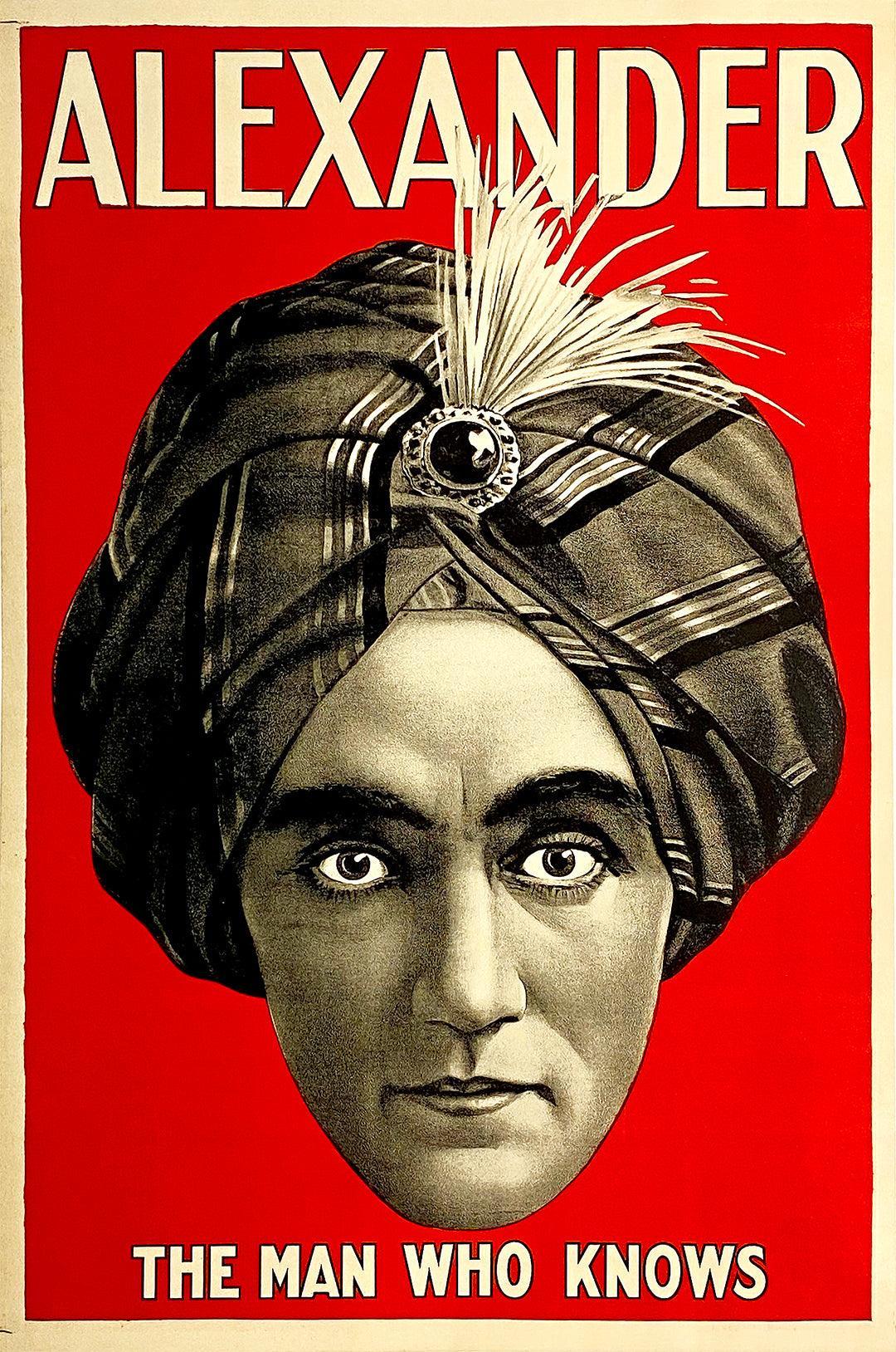 Original Alexander The Man Who Knows Original Vintage Poster c1915