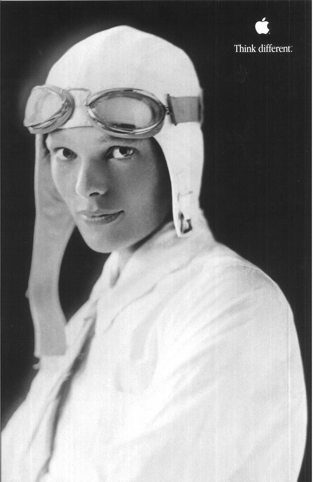 Original Apple Think Different Amelia Earhart Poster Mac Computer 2000