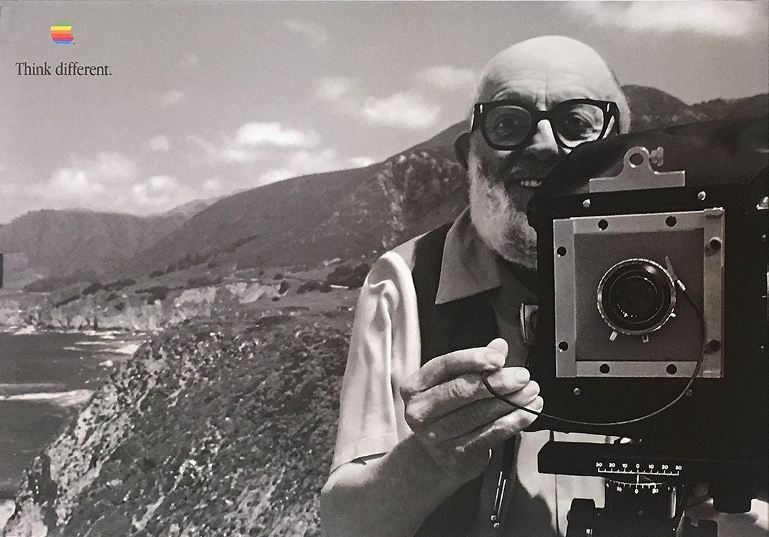 Original Vintage Apple Think Different Poster Ansel Adams 1998