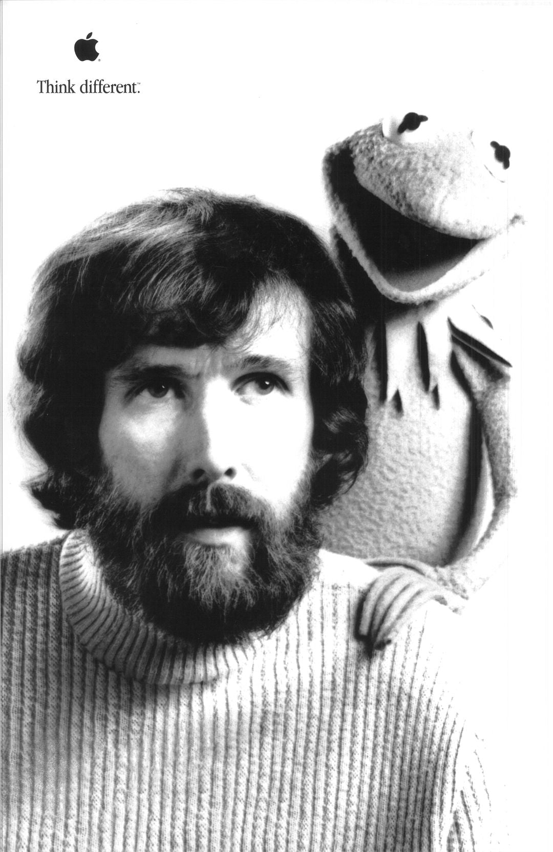 Original Apple Think Different Jim Henson Poster Mac Computer 2000 Muppets Kermit