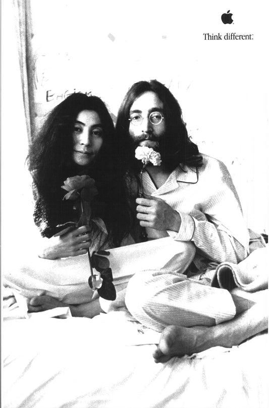 Original Vintage Apple Think Different Poster John Lennon & Yoko Ono 2000