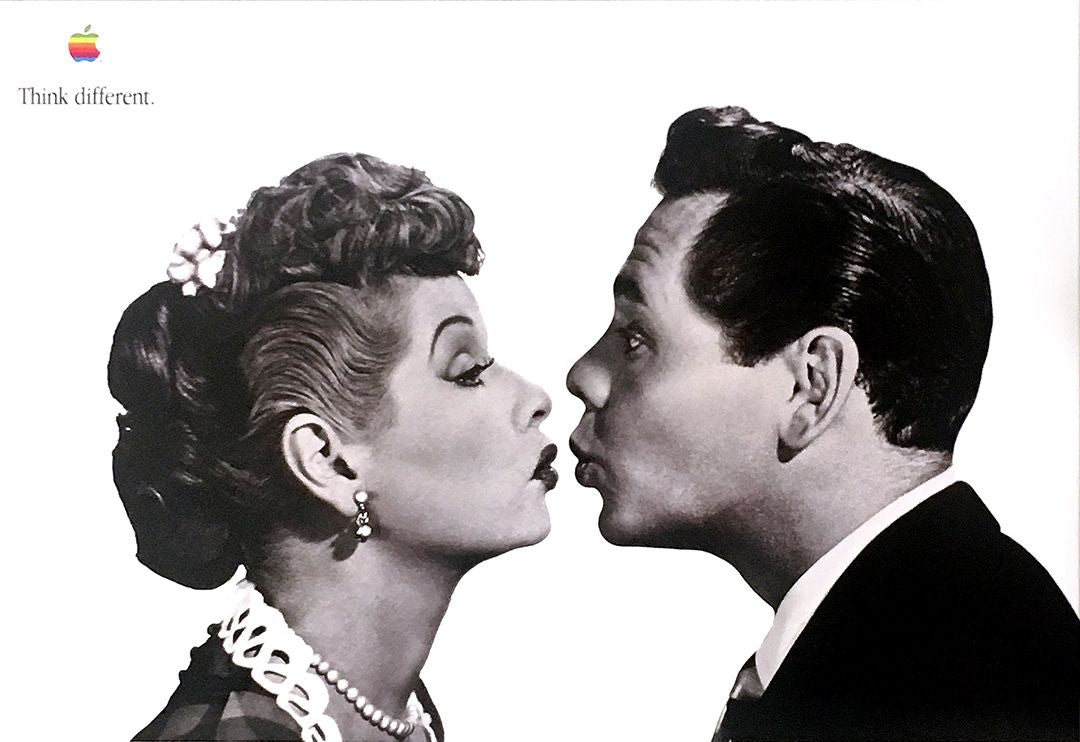 Original Vintage Apple Think Different Poster Lucille Ball and Desi Arnaz I Love Lucy 1998