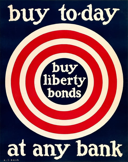 Original Vintage WWI Liberty Bond Poster Buy To-Day 1917