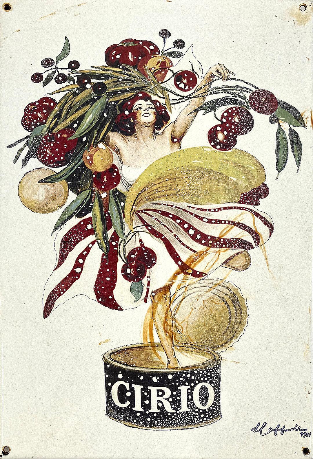 Origiinal Cappiello Metal Sign Cirio C1925 - Rare