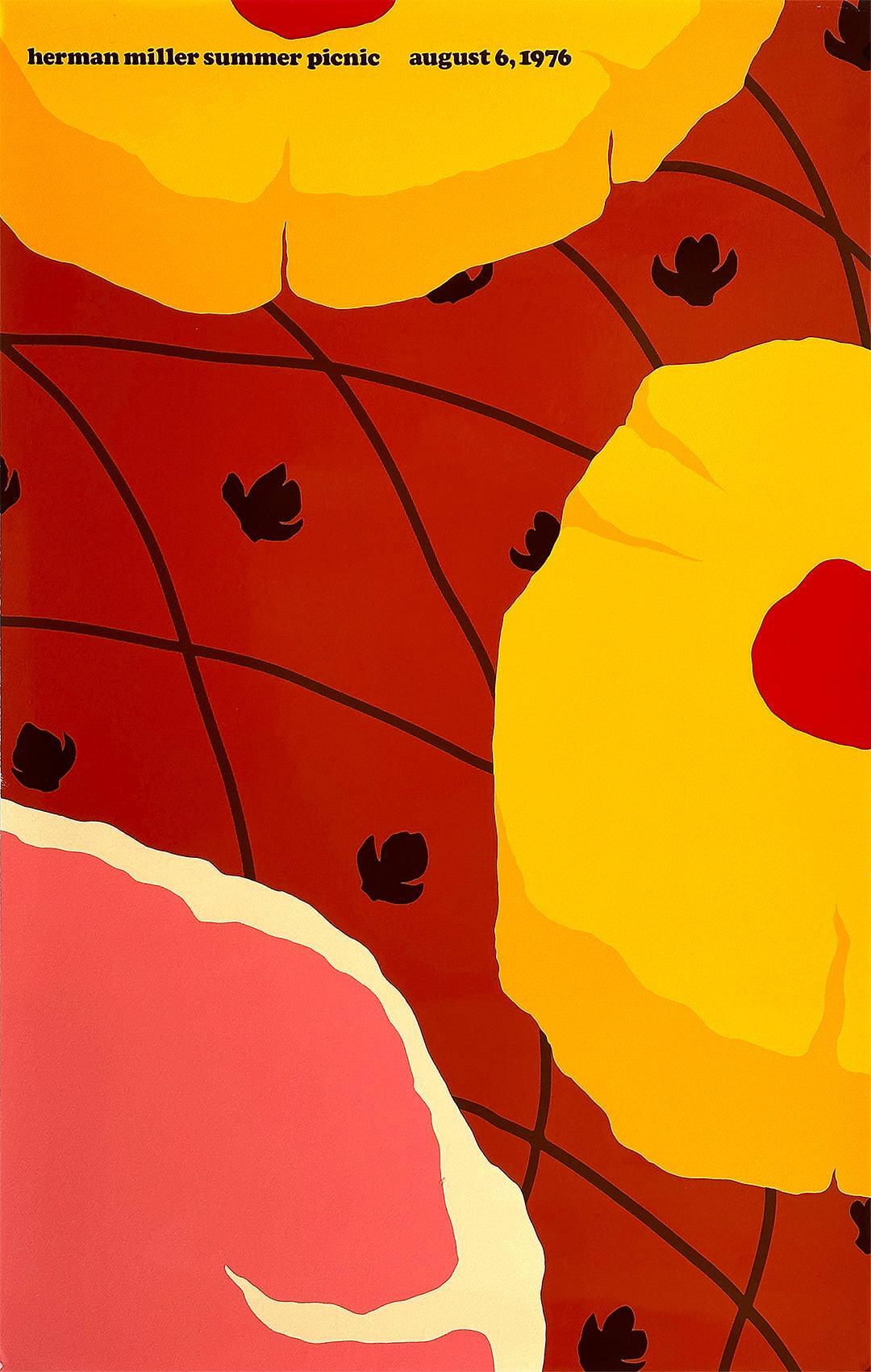 Original Vintage Herman Miller Summer Picnic Poster 1976 Ham by Steve Frykholm