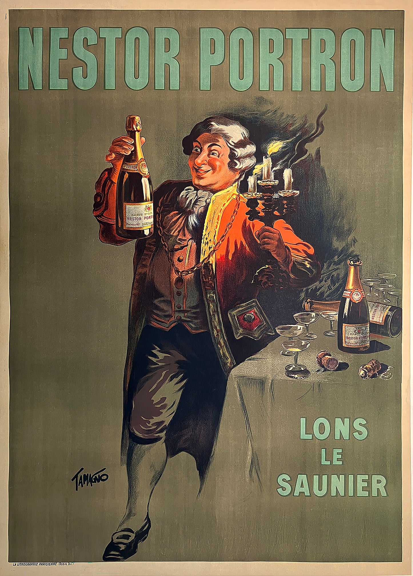 Original Vintage Nestor Portron Poster by Francisco Tamagno C1910