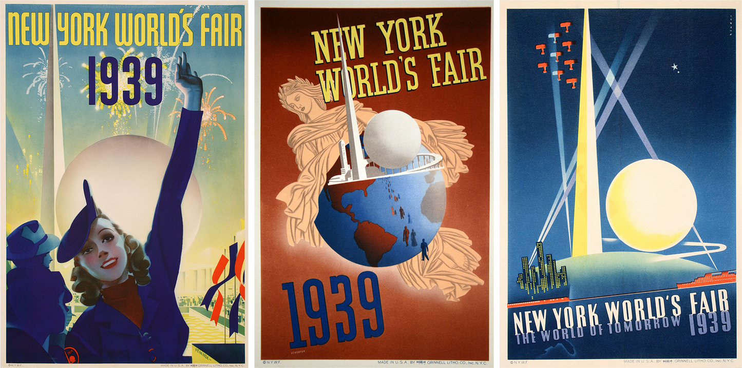 New York World's Fair Set of Three