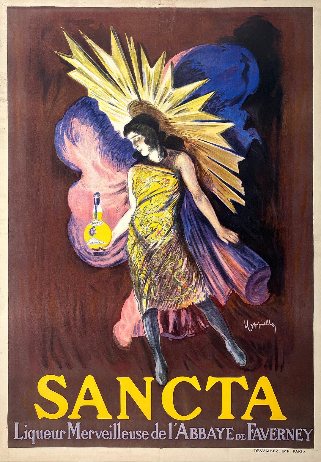 Original Vintage Leonetto Cappiello Poster - Sacta 1925 Rare