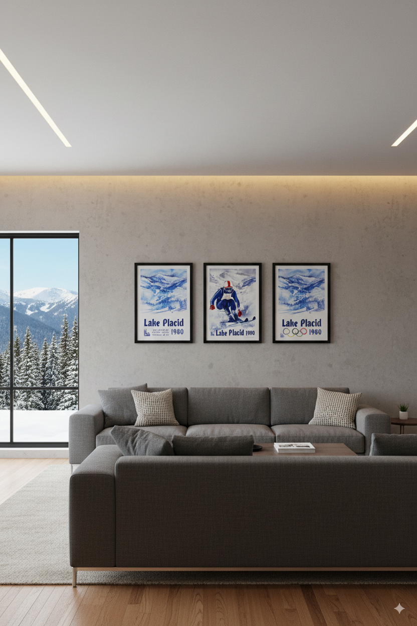 Set Of Three: Lake Placid 1980 Olympics Posters