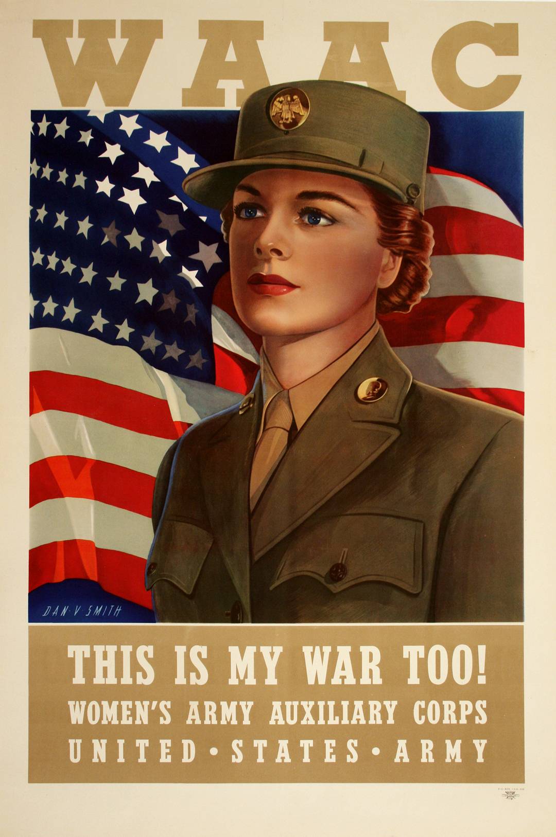 WAAC - This is my War Too Poster 1943 by Dan Smith - Original WWII