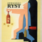 Armagnac Ryst Original French Liquor Poster 1943 by Raymond Savignac
