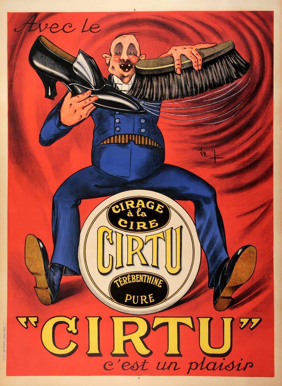 Cirtu Shoe Polish Original French Poster c1920