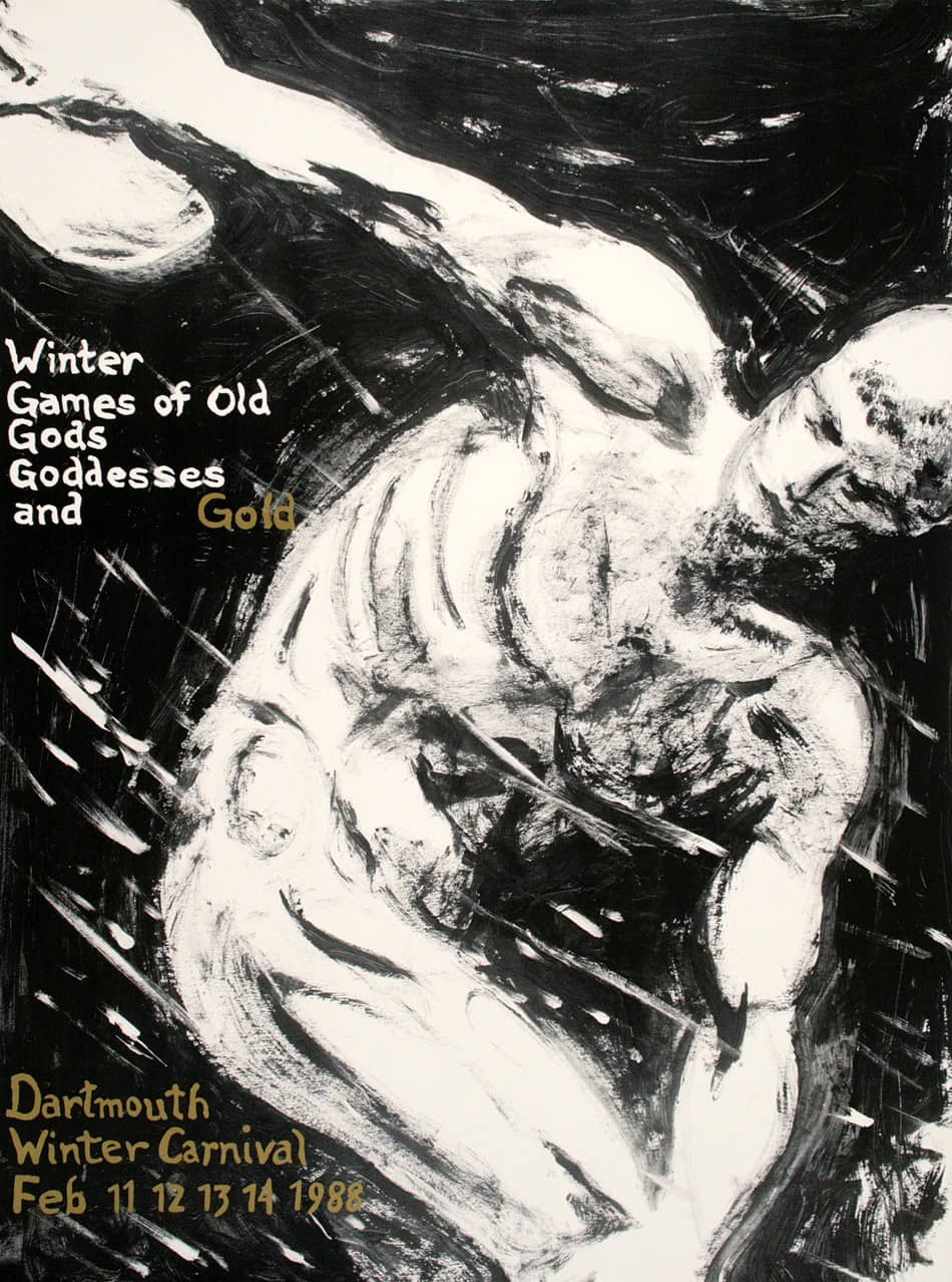 Original Dartmouth Winter arrival Poster 1988