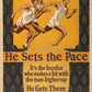Original Mather Work Incentive Poster 1927 - He Sets the Pace - Athletes Running