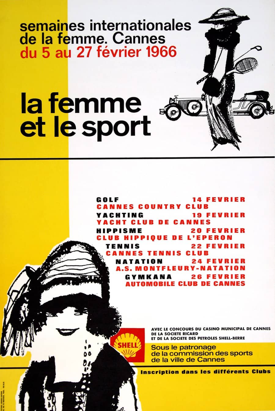 Original La Femme et Le Sport 1966 French Poster