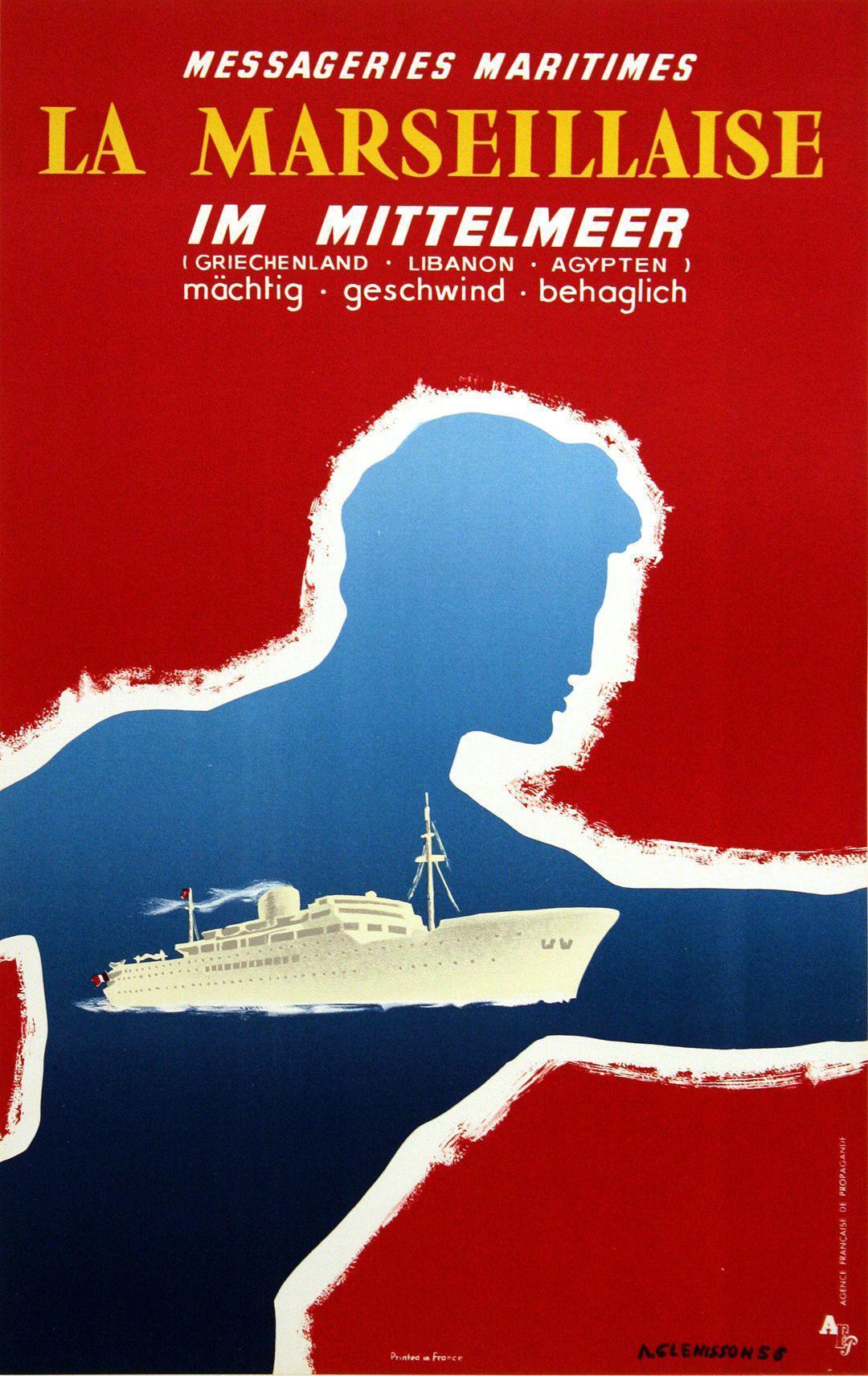 French Poster for La Marseillaise by Glenisson 1956