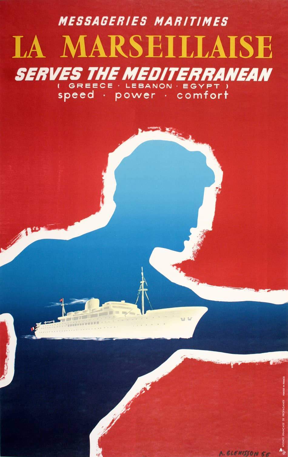 La Marseillaise Serves - Sm.-Poster-The Ross Art Group