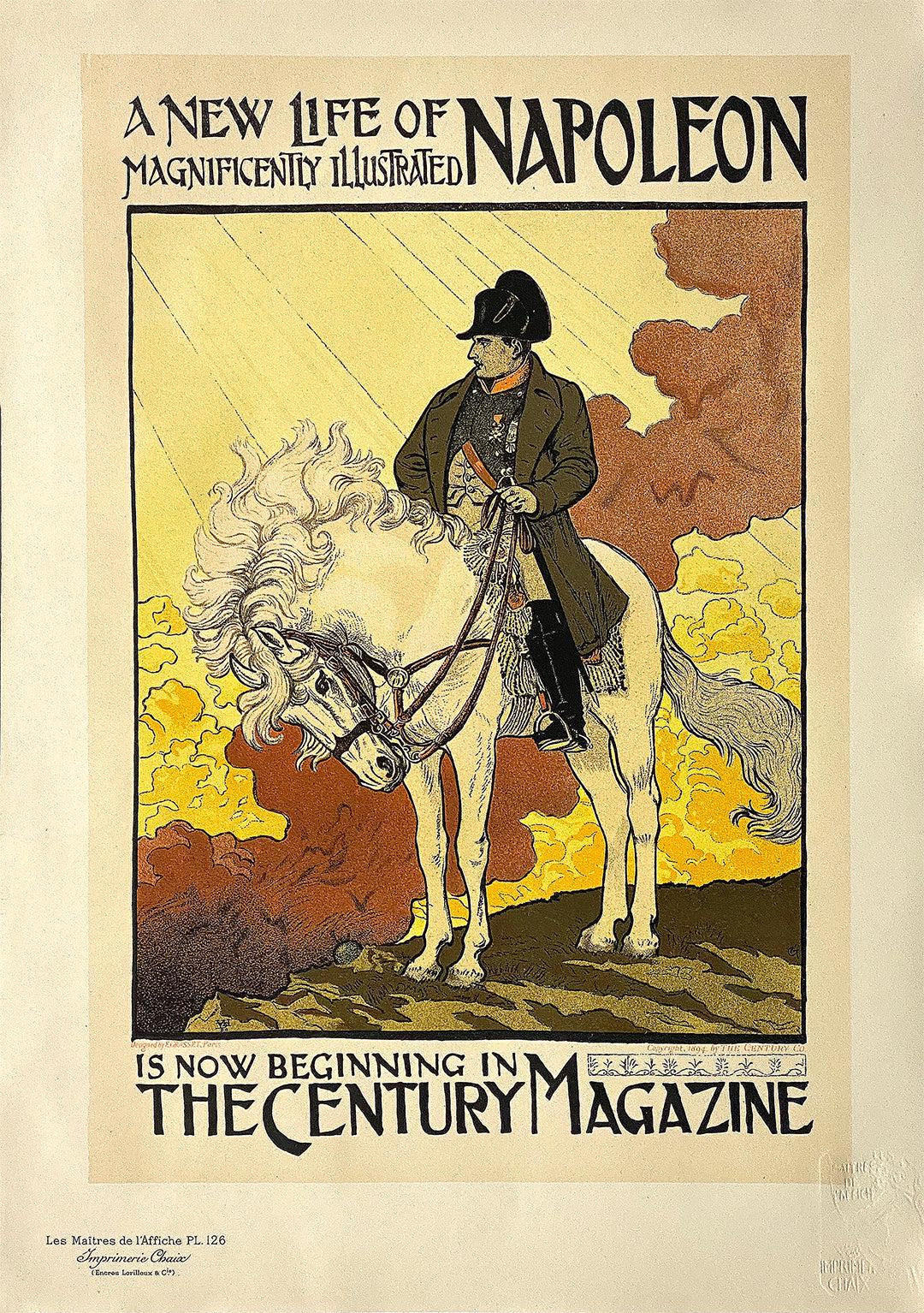 Original Maitres de L'Affiche Poster PL 126 - The Century Magazine - Napoleon by Eugene Grasset 1898