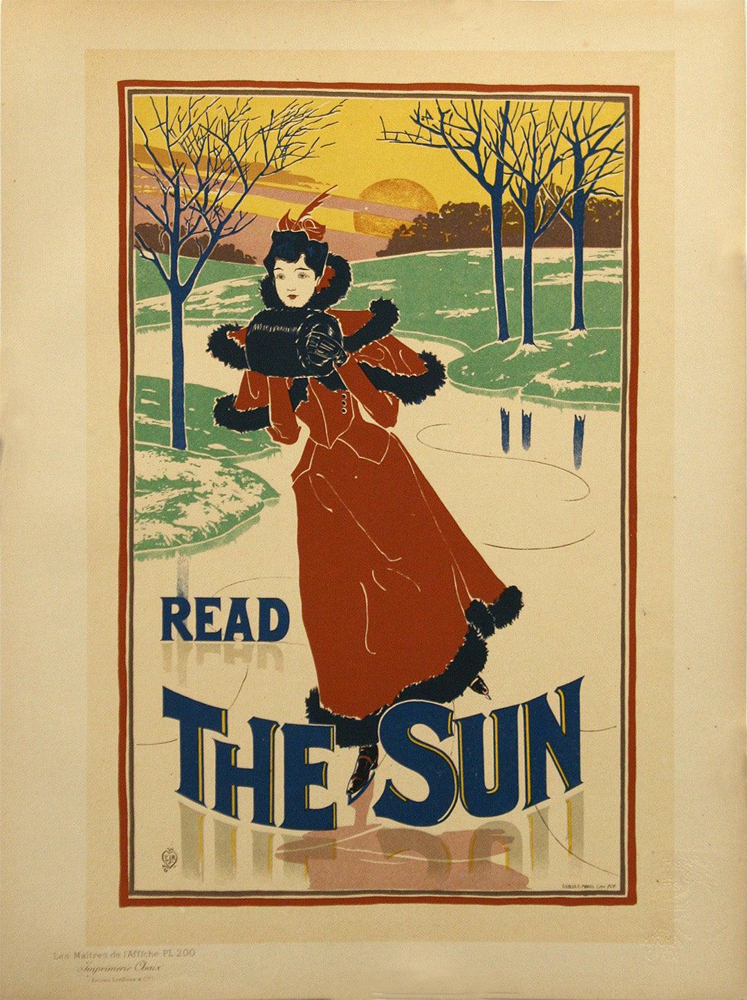 Original Vintage Maitre de l'Affiche Pl 200 The Sun by Louis Rhead 1900