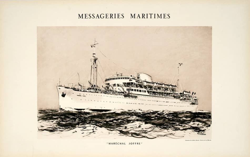 ORIGINAL VINTAGE TRAVEL POSTER BY BRENET BOAT NAUTICAL