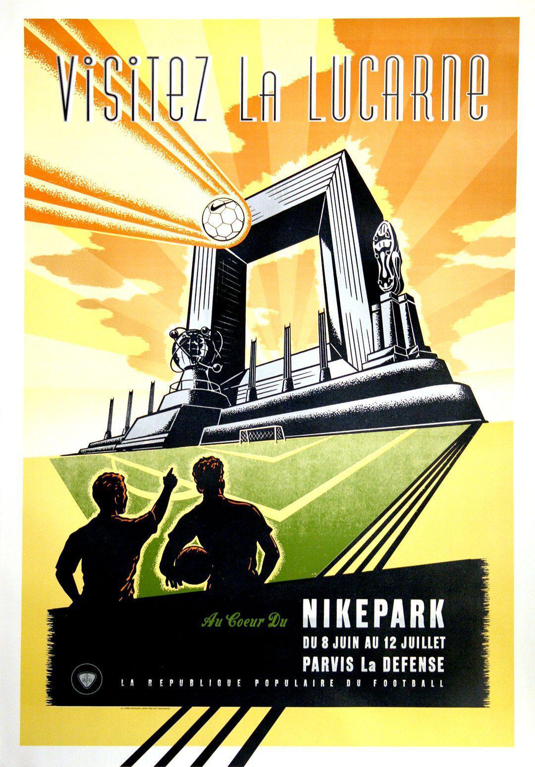 Nike Park Poster Paris 1998 Original - Visitez La Lucarne by Johan Otto Van  Sprekelesen – The Ross Art Group