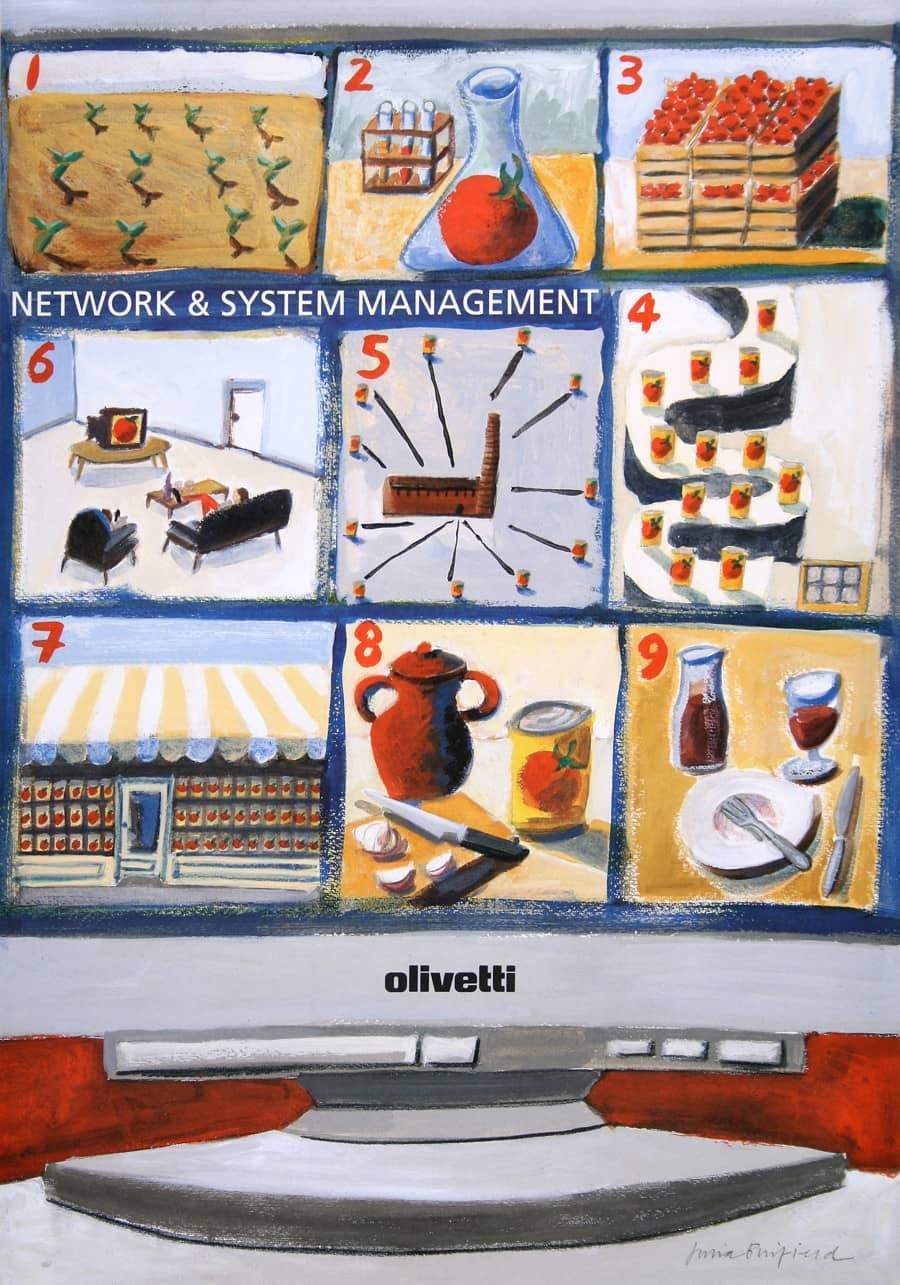 Olivetti Original Poster c1990 by Bimfield - Network and System