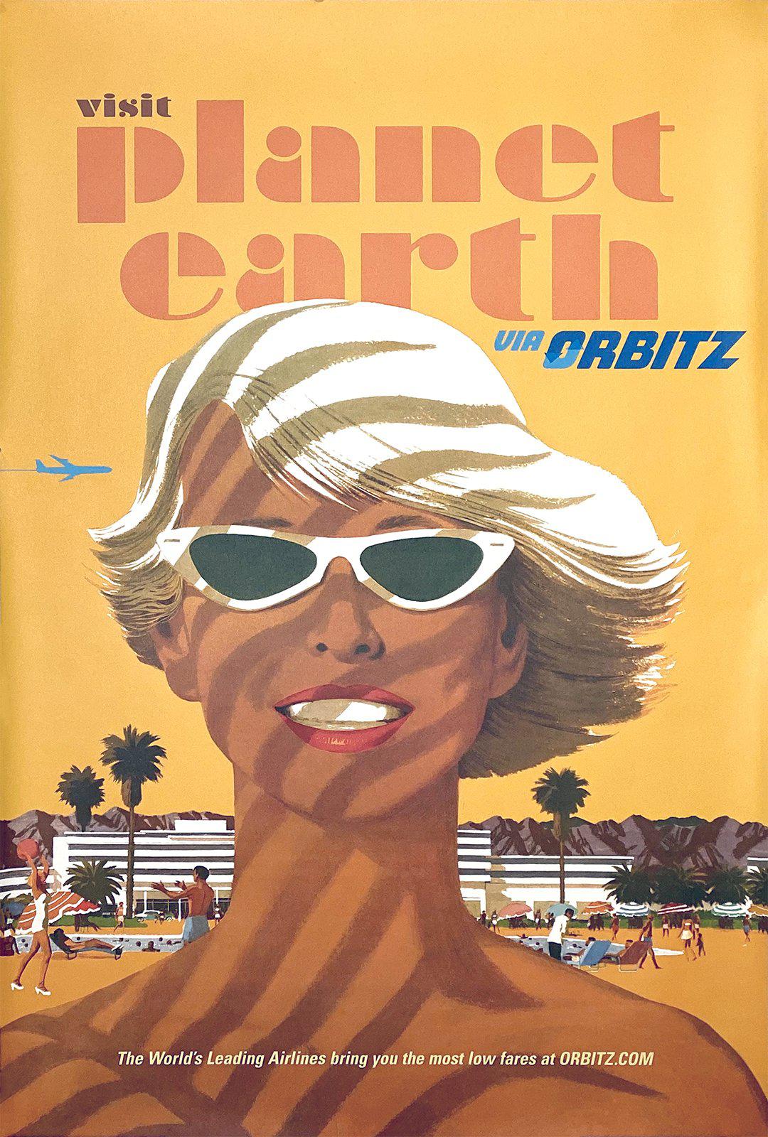 Visit Planet Earth via Orbitz - California after Stan Galli 2001 Original Poster