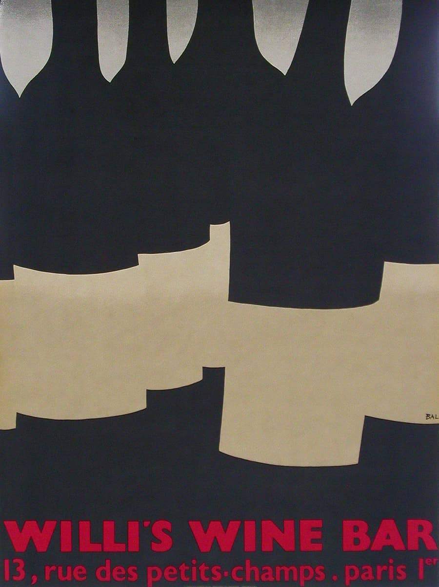 Original Willi's Wine Bar 1984 Poster by Bali