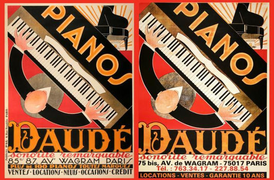 Good Things Come in Pairs - Pianos Daude Posters Across the Years-The Ross Art Group
