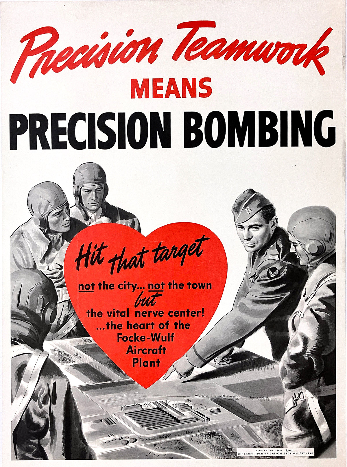 Original Vintage Precision Teamwork Means Precision Bombing 14684