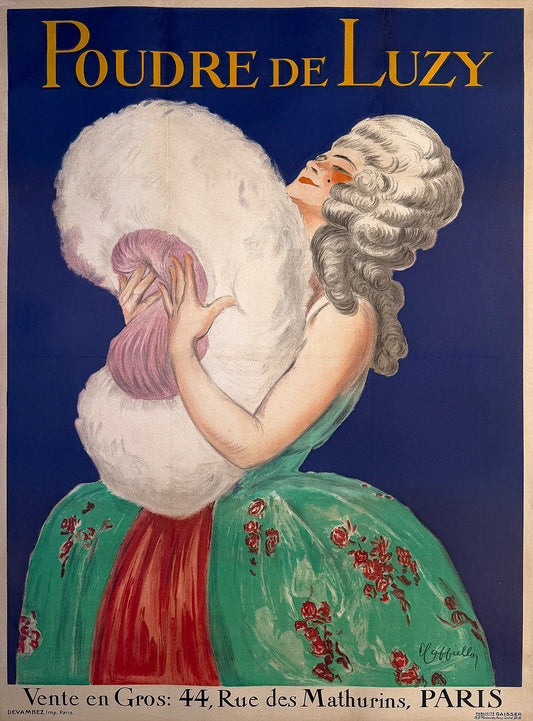 Original Vintage Leonetto Cappiello  Poudre de Luzy Poster 1919