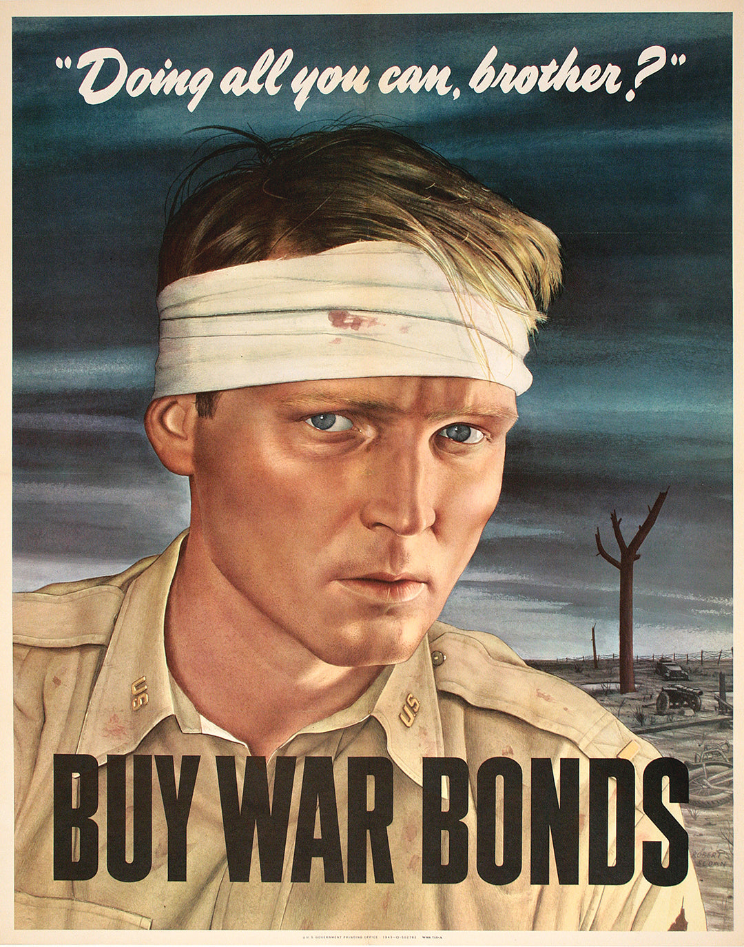 Original Vintage WWII Doing All You Can Brother? by Robert Sloan 1943