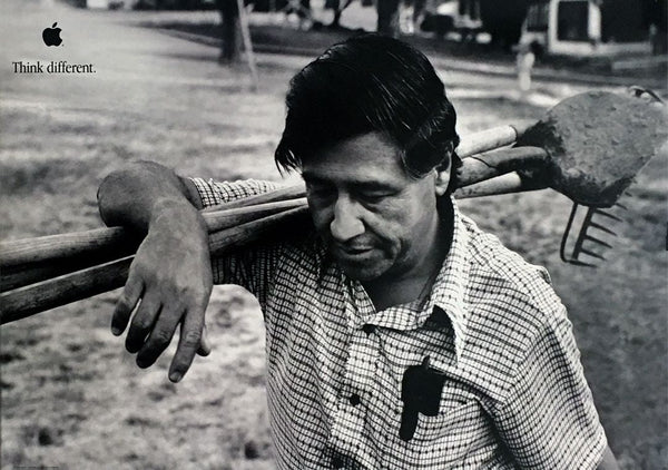 Original Vintage Apple Think Different Poster Cesar Chavez Farmer