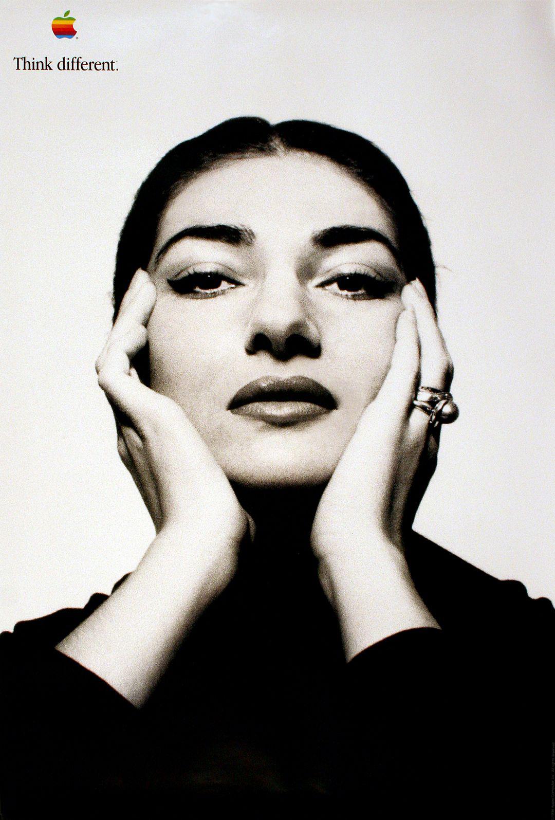 Think Different Poster Apple Computer Original 1998 - Maria Callas