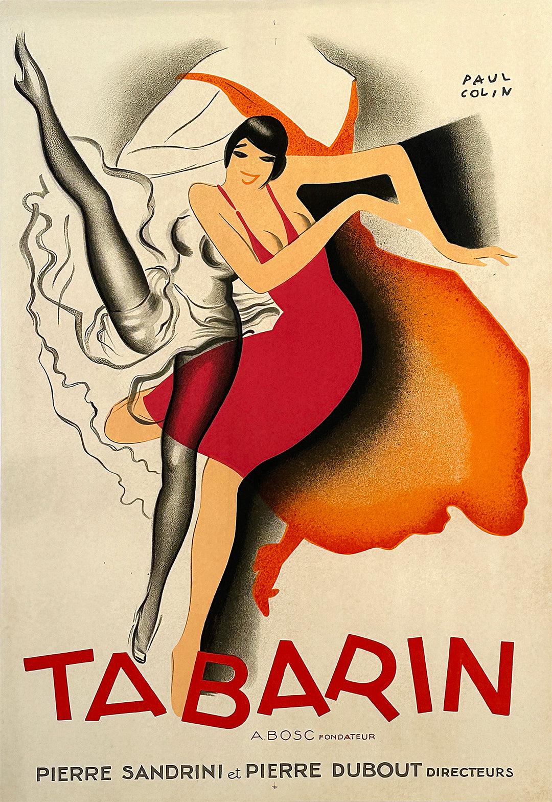 Original Rare Bal Tabarin Poster by Paul Colin 1928 Art Deco Jazz Age