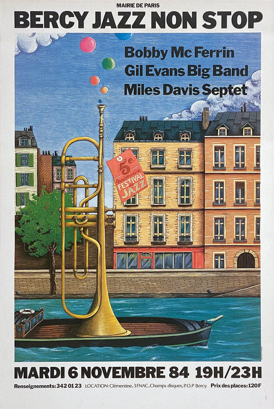 Original Vintage Bercy Jazz Non Stop Festival by Michel Bouvet 1984
