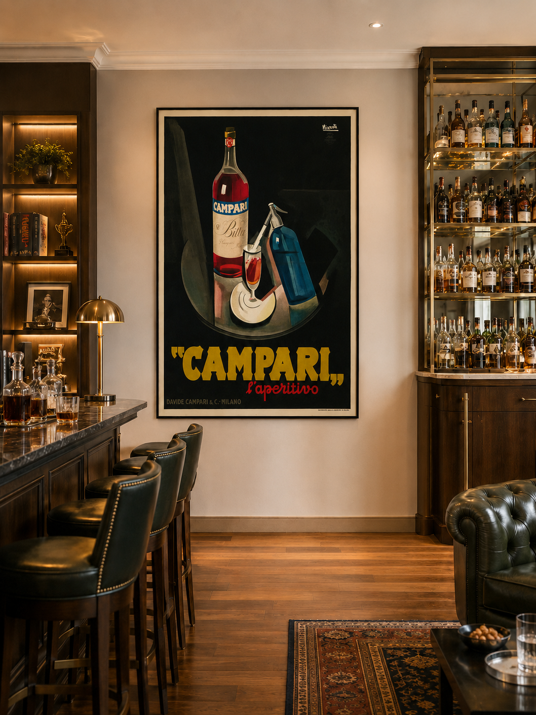 Original Vintage Italian Campari Poster by Nizzoli 1926 Large Format