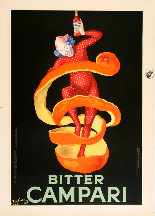 Leonetto Cappiello Bitter Campari Original 1921 Stone Lithograph Poster - Small Format