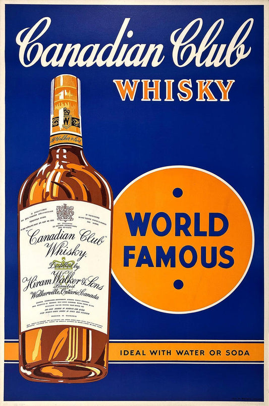 Original Vintage Poster for Canadian Club Whisky C1950