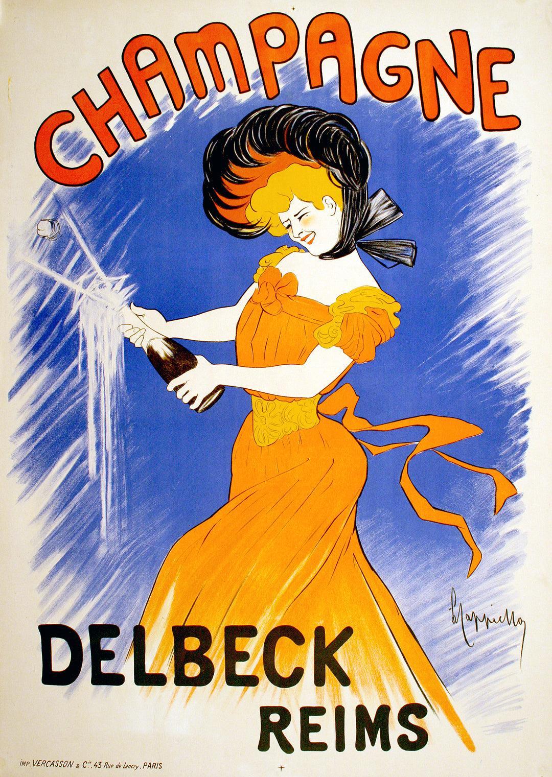 Leonetto Cappiello Champagne Delbeck Original Poster 1902