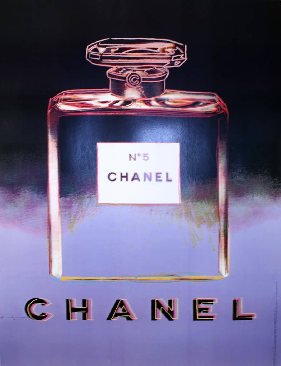 Original Vintage Chanel No. 5 Poster by Andy Warhol 1997 – The