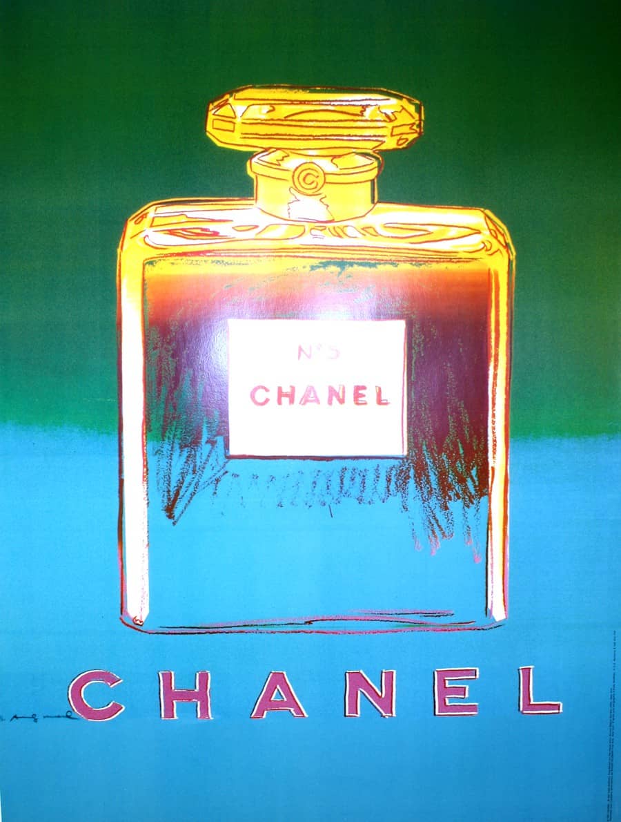 Andy Warhol Original Vintage Chanel No.5 Perfume Poster 1997
