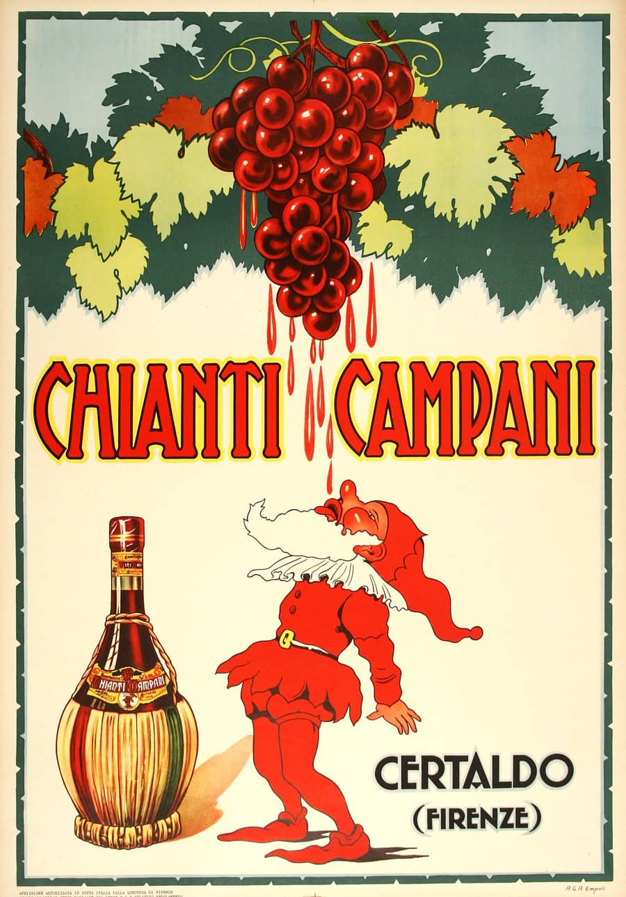 Chianti Campani by Empoli - Original Vintage Poster 1955