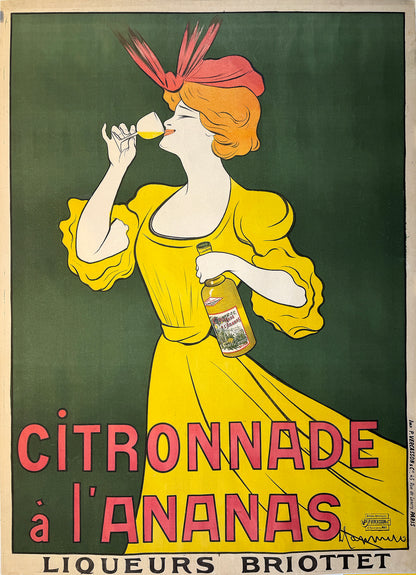 Original Vintage Leonetto Cappiello Citronnade A L'Ananas Poster 1901