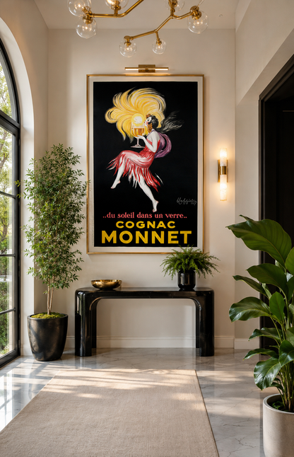 Original Vintage Cognac Monnet Poster by Leonetto Cappiello
