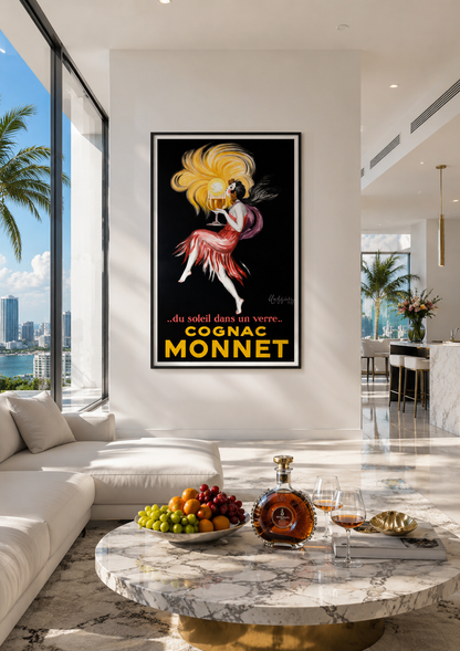 Original Vintage Cognac Monnet Poster by Leonetto Cappiello