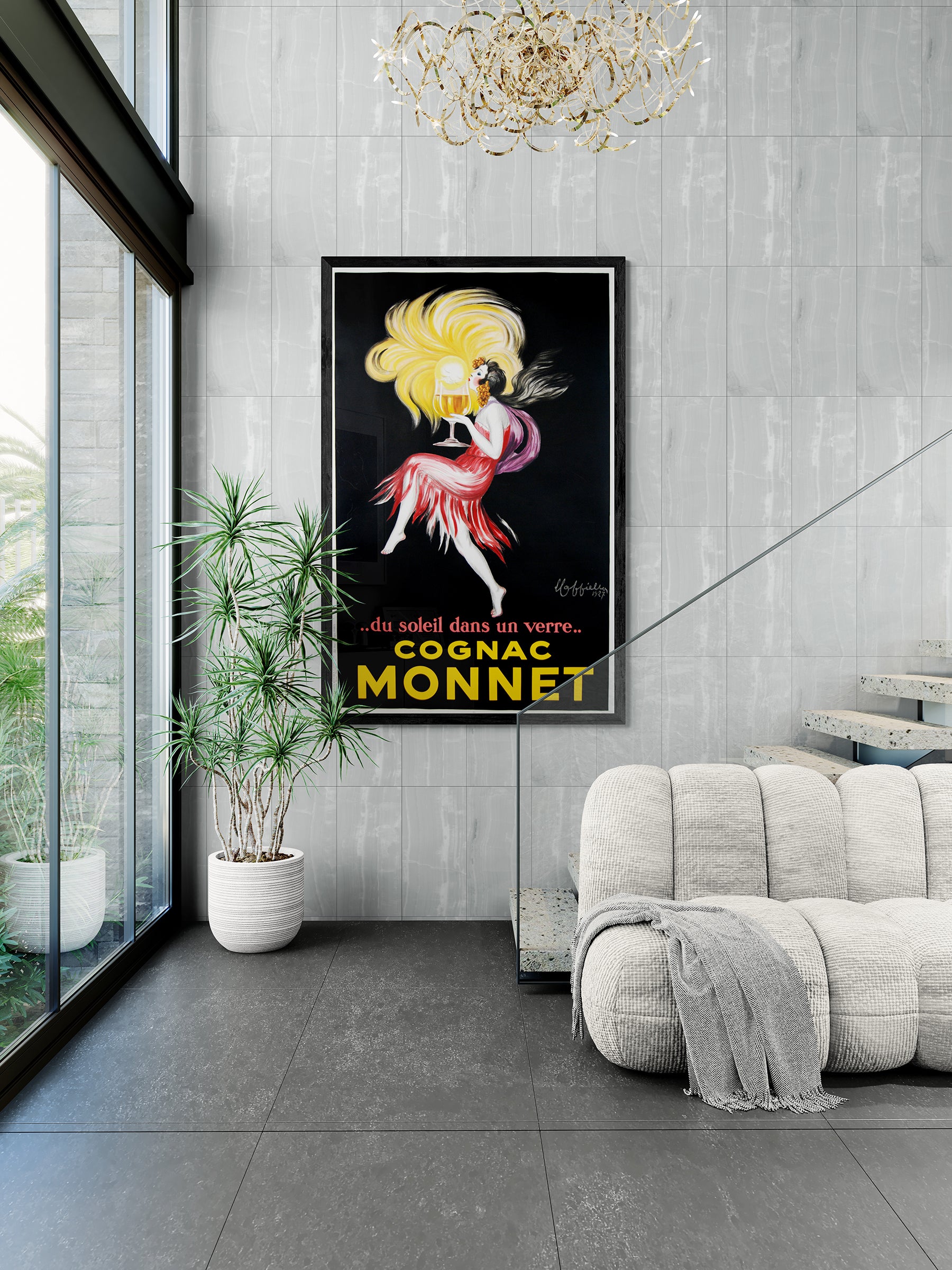 Original Vintage Cognac Monnet Poster by Leonetto Cappiello
