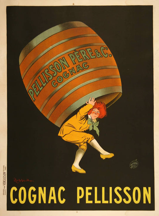 Original Vintage Cognac Pellisson Large Poster by Leonetto Cappiello c1920