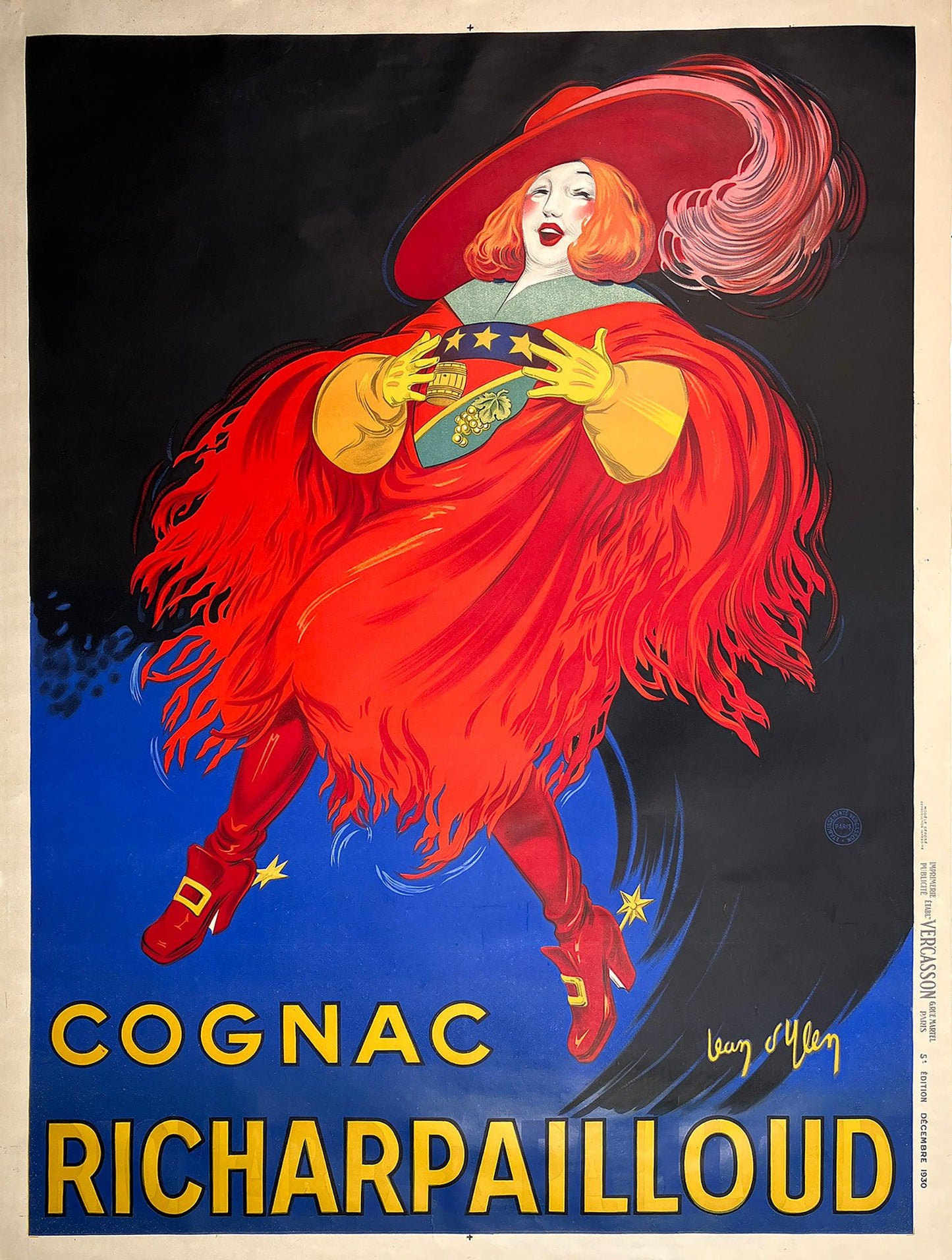 Cognac Richardpailloud Original Vintage Poster By Jean Dylen C1930 cognac-richardpailloud-original-vintage-poster-by-jean-dylen-c1930