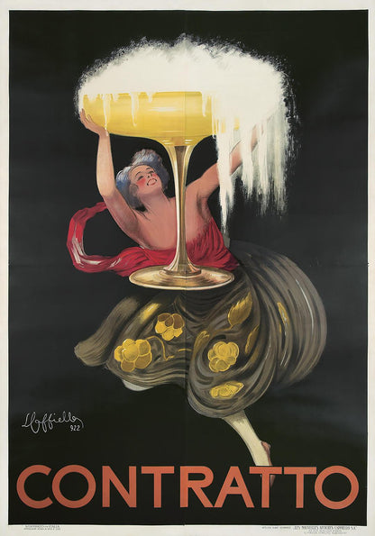 Original Leonetto Cappiello Contratto Poster 1921 in Oversized Format - Very Rare